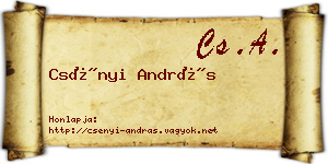 Csényi András névjegykártya